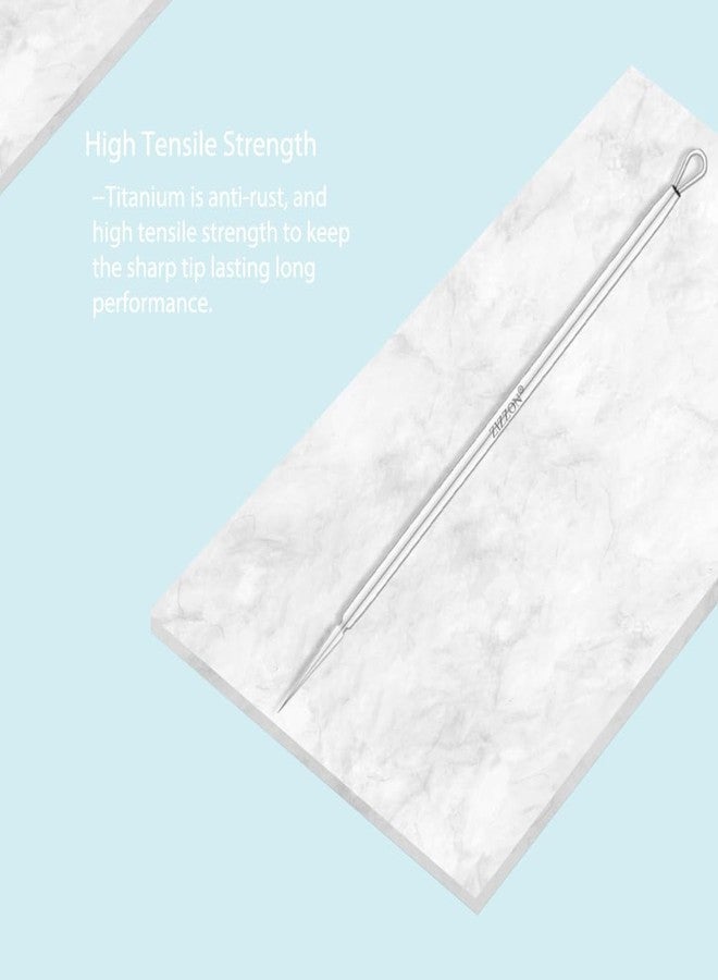 ZIZZON Titanium Lancet Needle Acne Blackhead Remover Pimple Extractor Popper Tool - Image 3